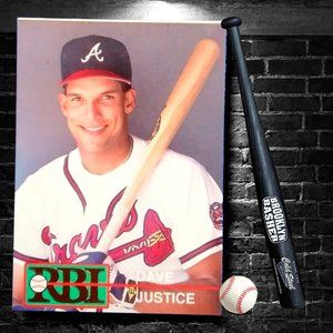 BASEBALL CARD  DAVE JUSTICE   # 25 RBI